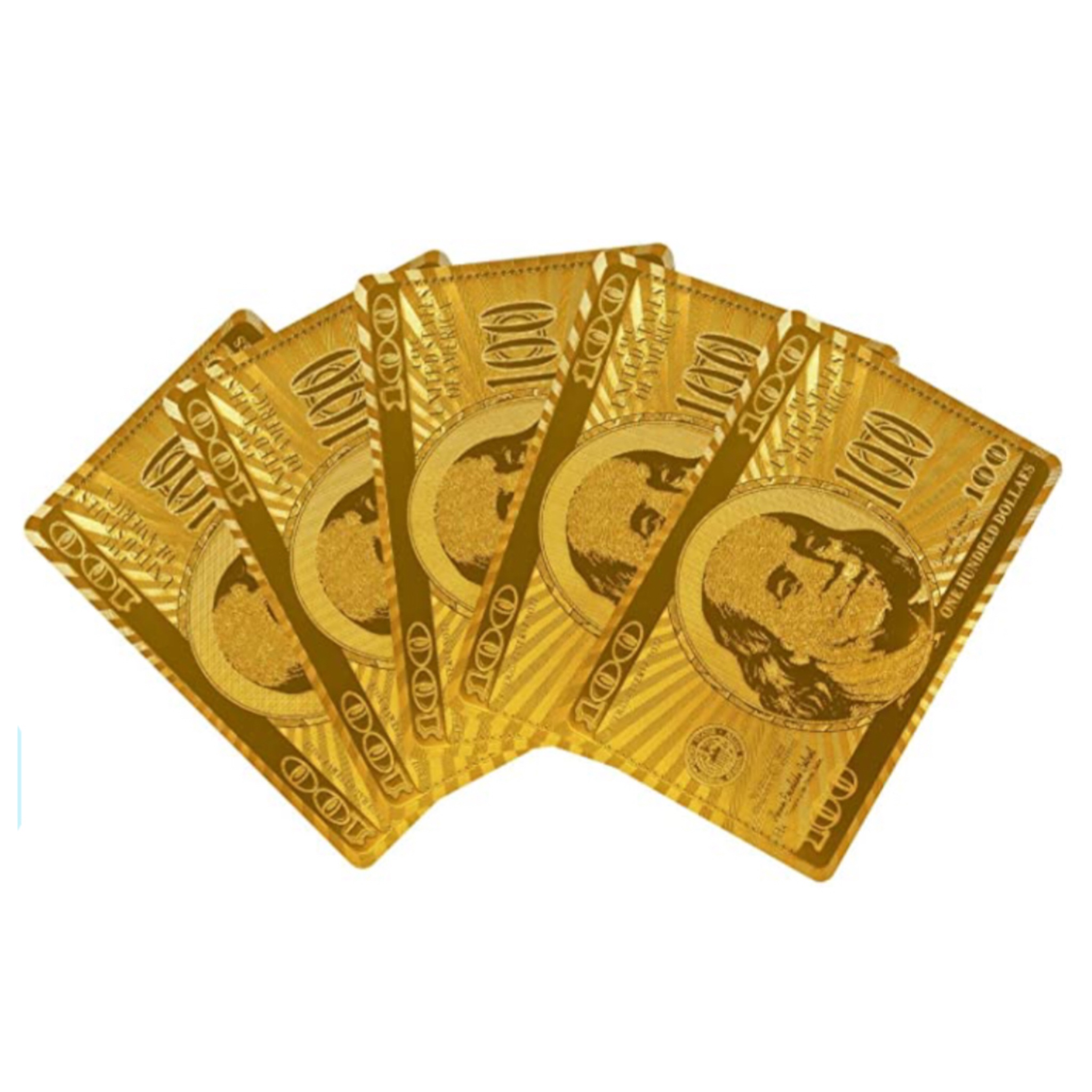 Baraja Dorada Poker Gold 100 Dolares Cartas