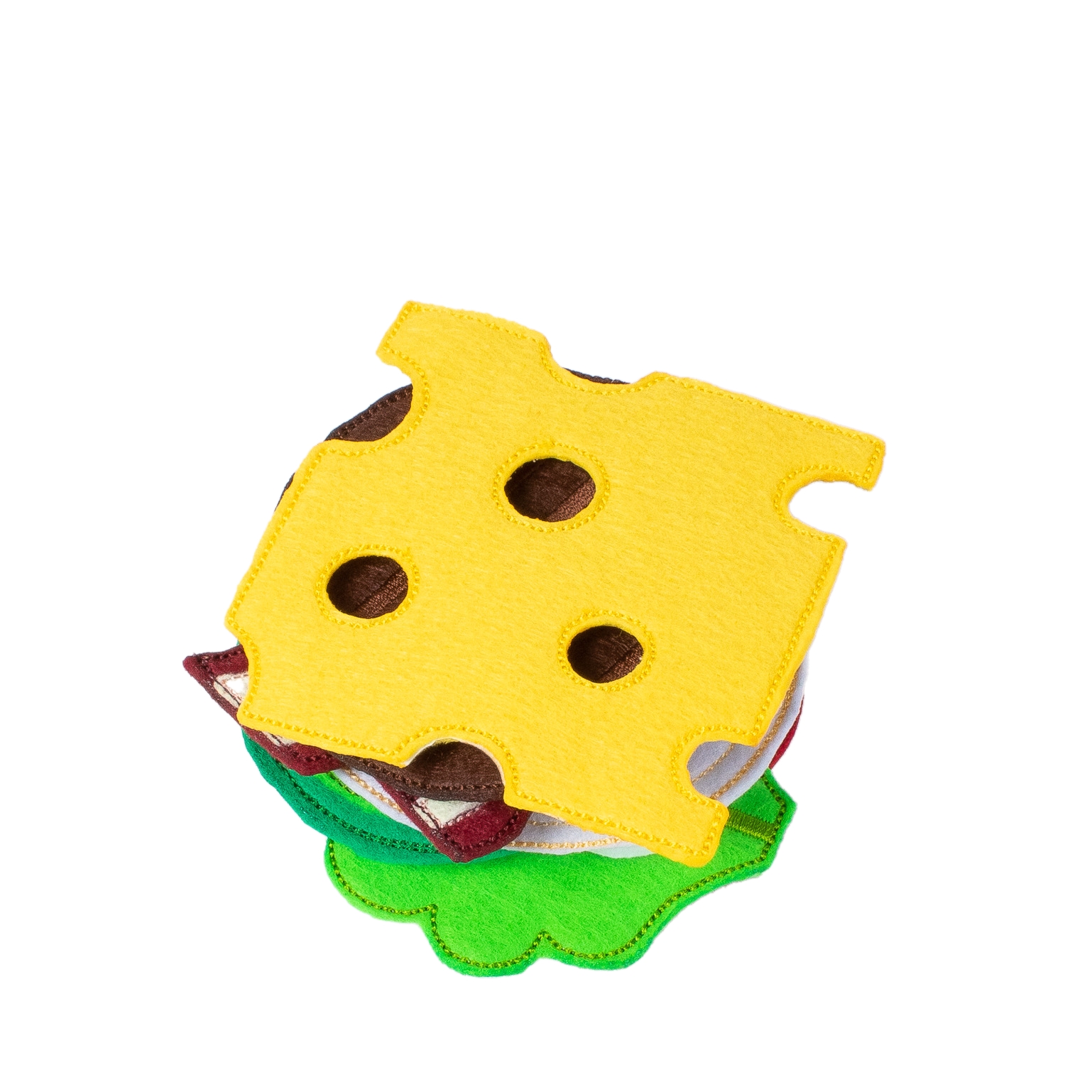 Juguete Didáctico Hamburguesa Con Ingredientes De Fieltro.