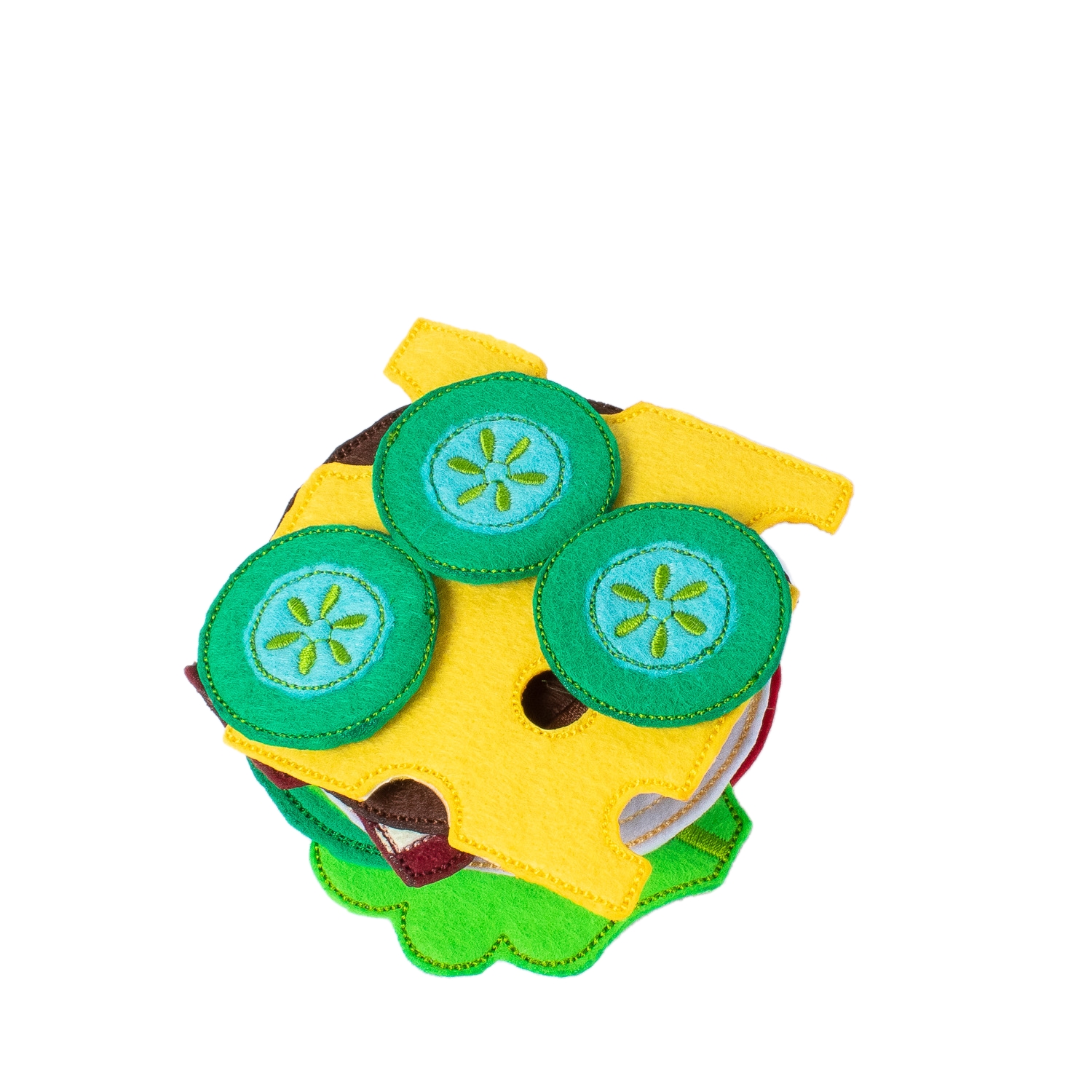 Juguete Didáctico Hamburguesa Con Ingredientes De Fieltro.