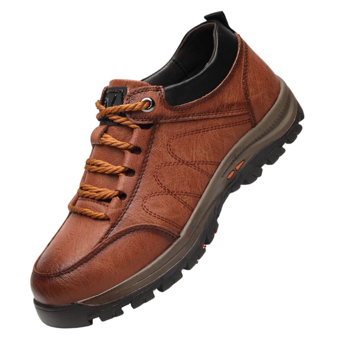 Tenis Senderismo Hombre Suela Antideslizante Piel Sintética