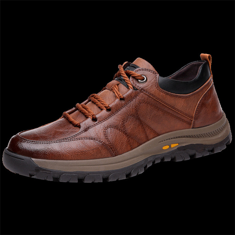 Tenis Senderismo Hombre Suela Antideslizante Piel Sintética