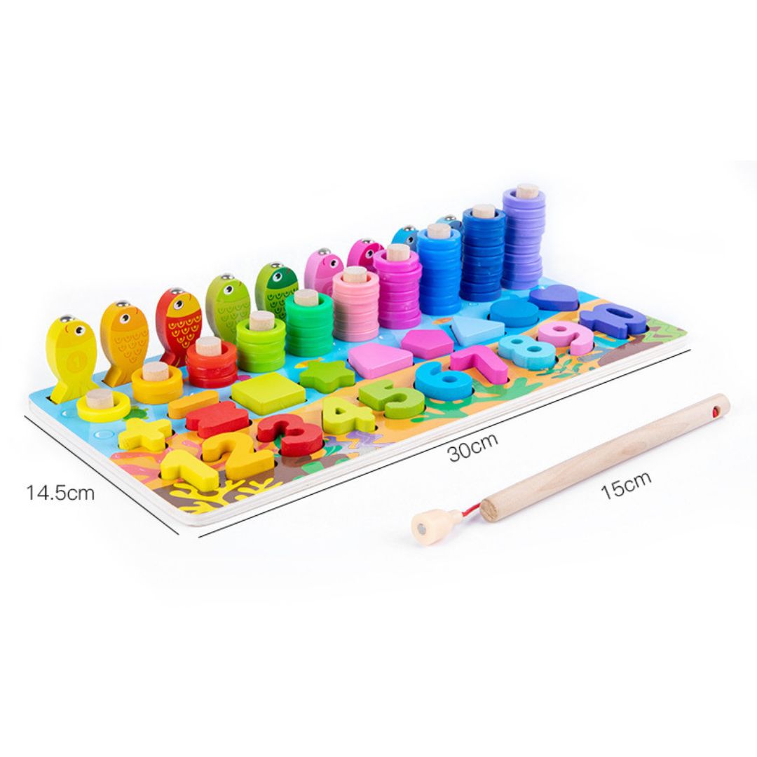 Juguete Educativo Montessori De Madera Juego Pesca Magnético