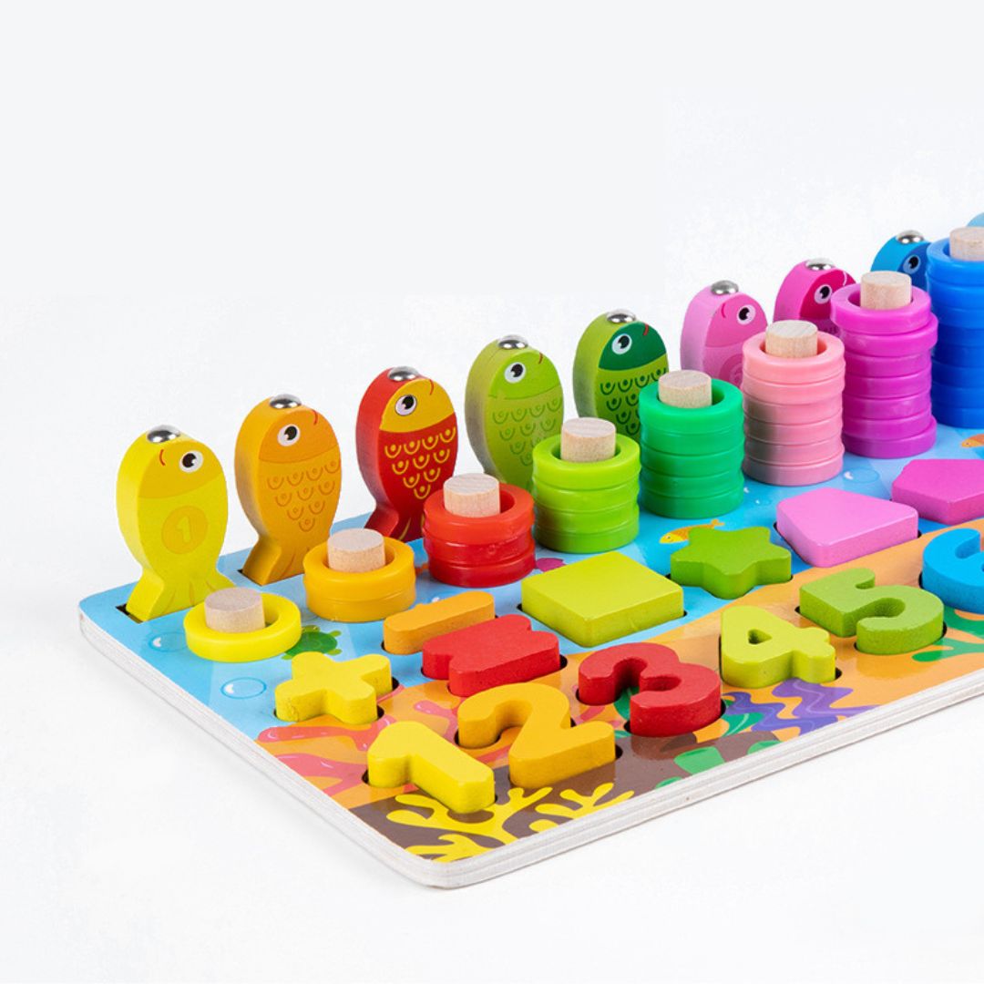 Juguete Educativo Montessori De Madera Juego Pesca Magnético