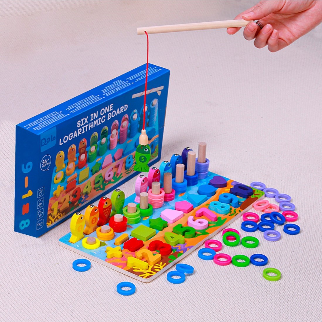 Juguete Educativo Montessori De Madera Juego Pesca Magnético