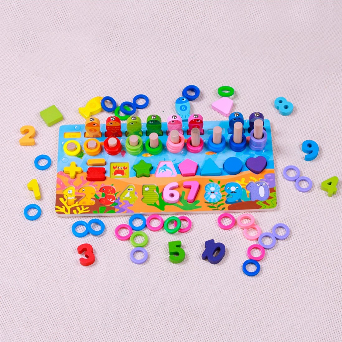 Juguete Educativo Montessori De Madera Juego Pesca Magnético