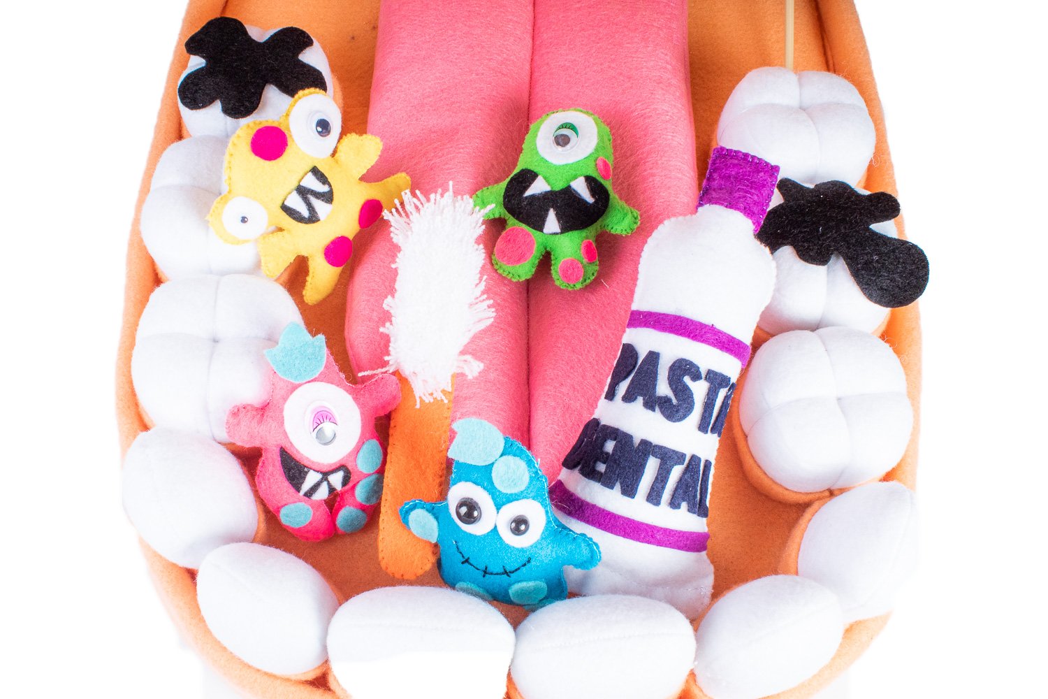 Boca De Juguete Dentadura Didáctica Gigante Fieltro