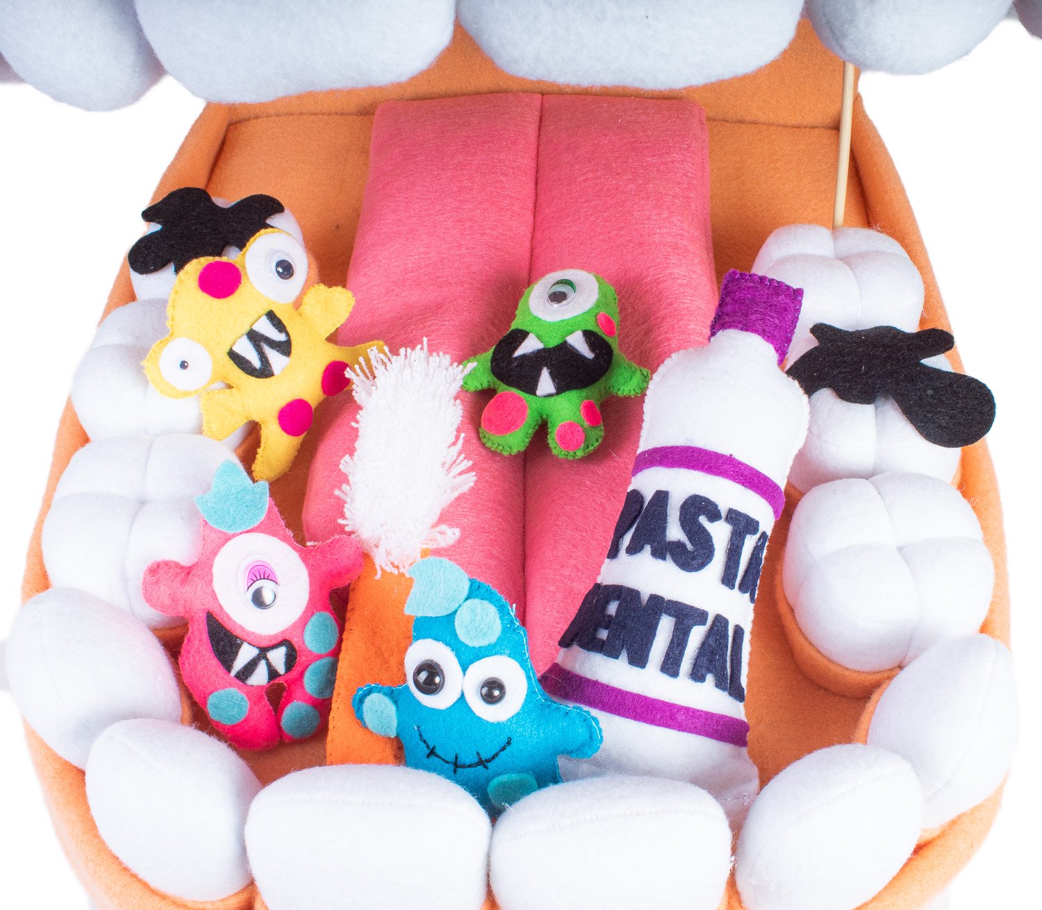 Boca De Juguete Dentadura Didáctica Gigante Fieltro