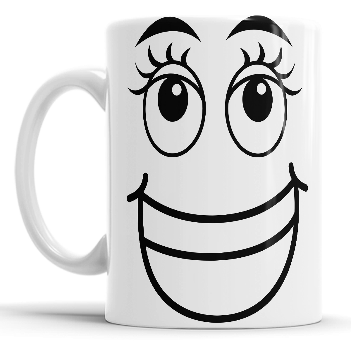 Taza para cafe 11 onzas  cara sonrientes paquete con 4 tazas