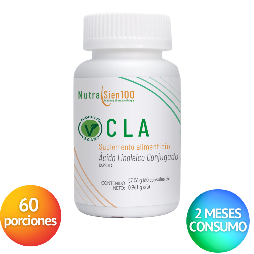 Cla Cápsulas. 600mg De Ácido Linoleico Conjugado. Suplemento Vegano. 60 Caps