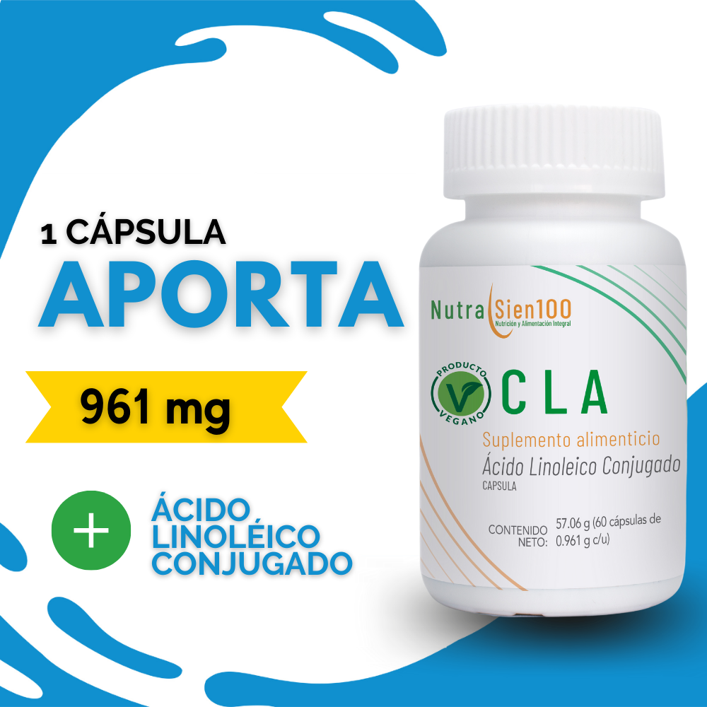 Cla Cápsulas. 600mg De Ácido Linoleico Conjugado. Suplemento Vegano. 60 Caps