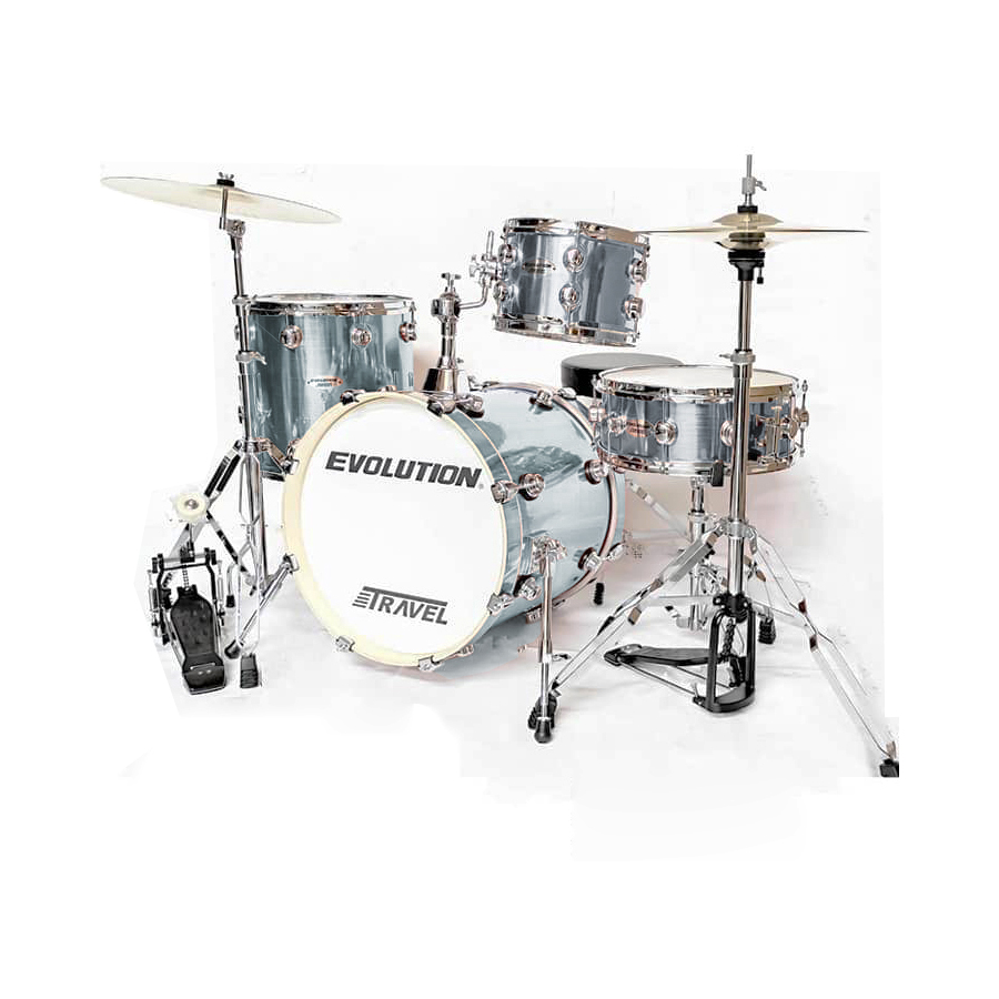 Batería Acústica Evolution Color Azul Brillante de 4 Piezas 