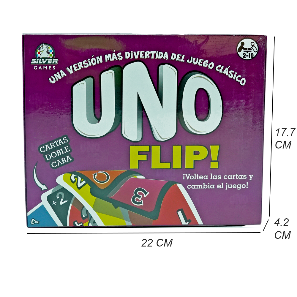 Juego de Mesa Silver Games 22322 Uno Flip Morado