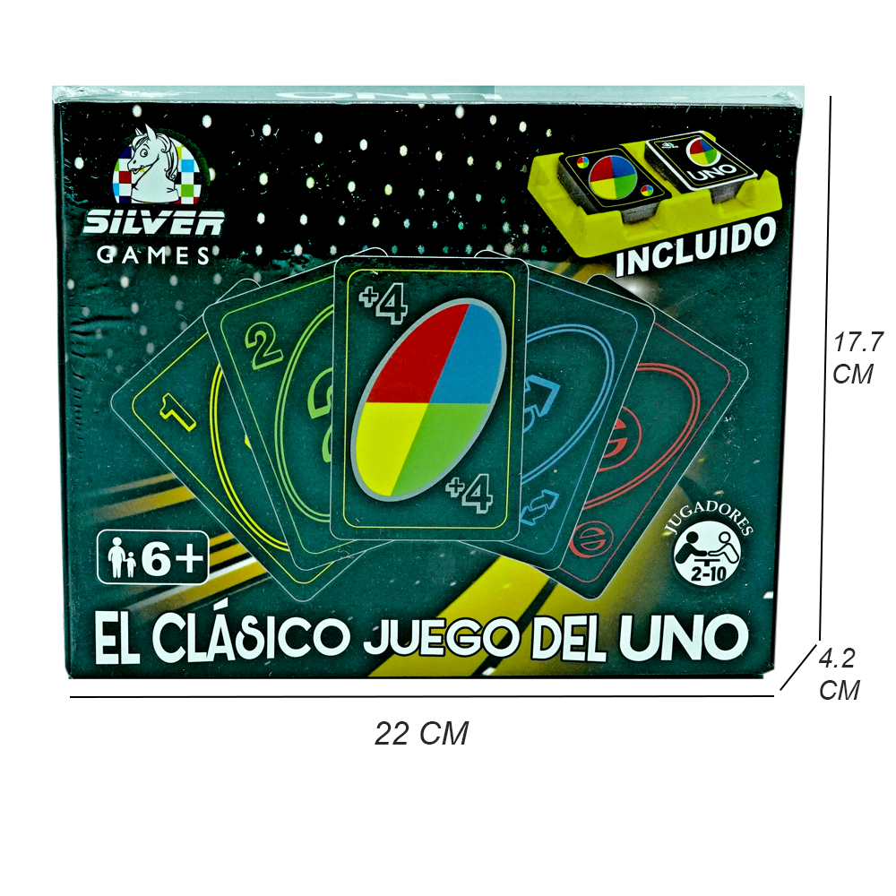 Juego de Mesa Silver Games 52825 Uno Black