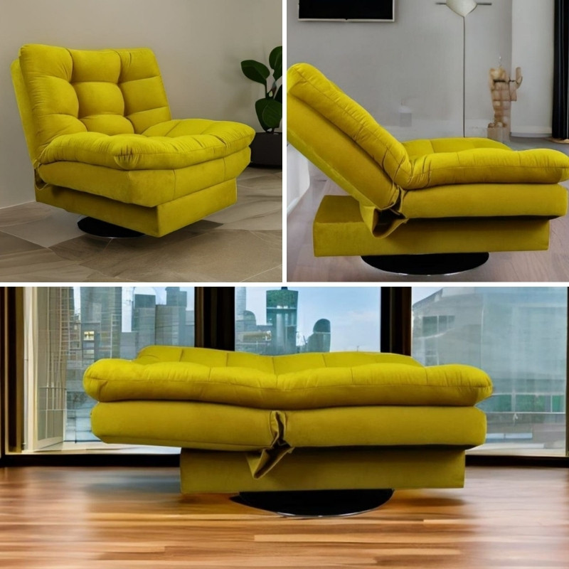 Sillón Moderno Individual Amarillo