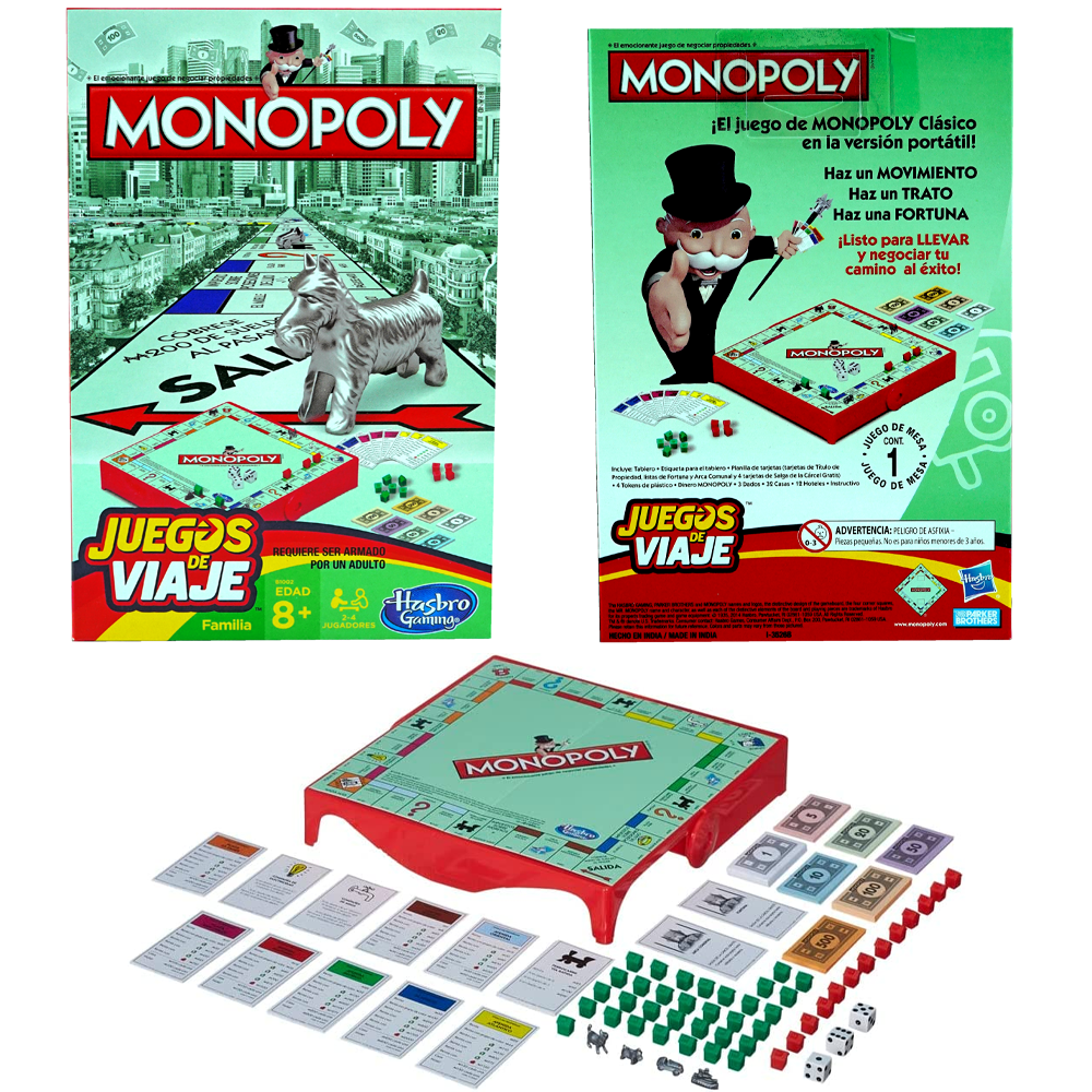 Juego de mesa Hasbro Gaming 29493 Monopoly Juego de Viaje