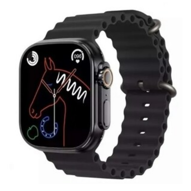 Smartwatch T900 Ultra Negro Bluetooth Reloj Inteligente Recargable Carga Inalambrica