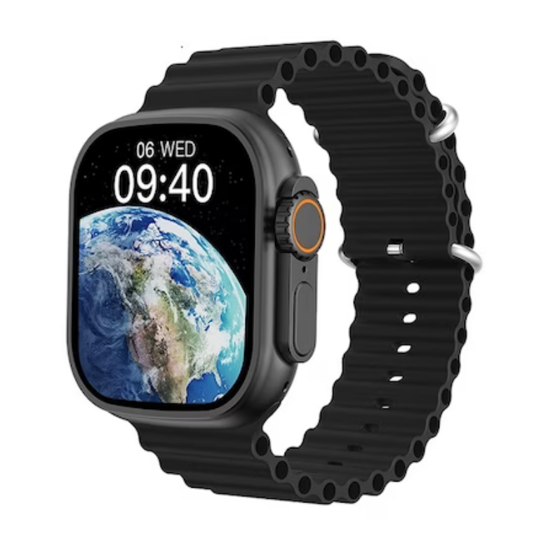 Smartwatch T900 Ultra Negro Bluetooth Reloj Inteligente Recargable Carga Inalambrica
