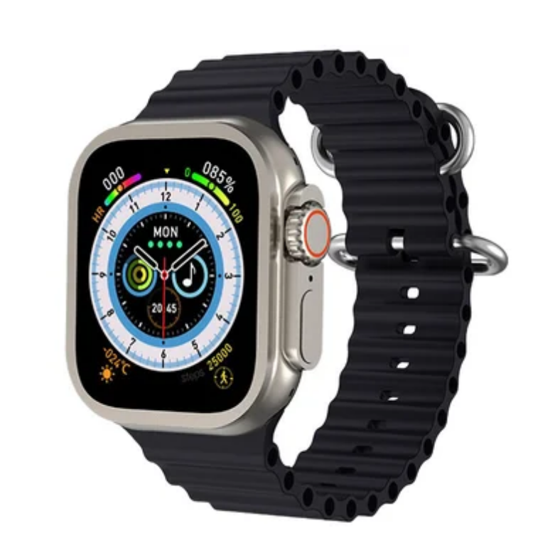 Smartwatch T900 Ultra Negro Bluetooth Reloj Inteligente Recargable Carga Inalambrica