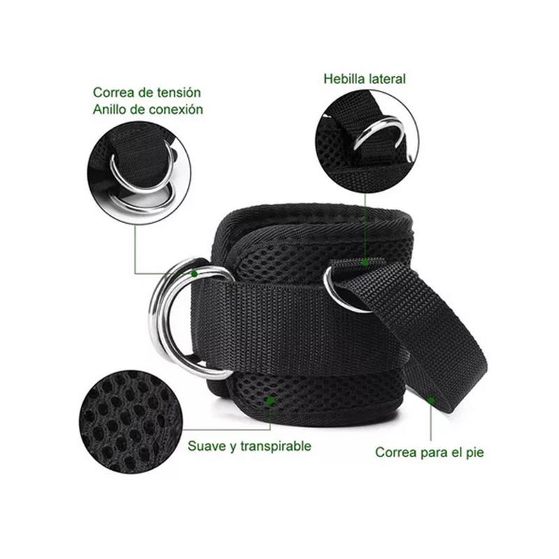 Par Grilletes Para Tobillo Con Talonera Gym .