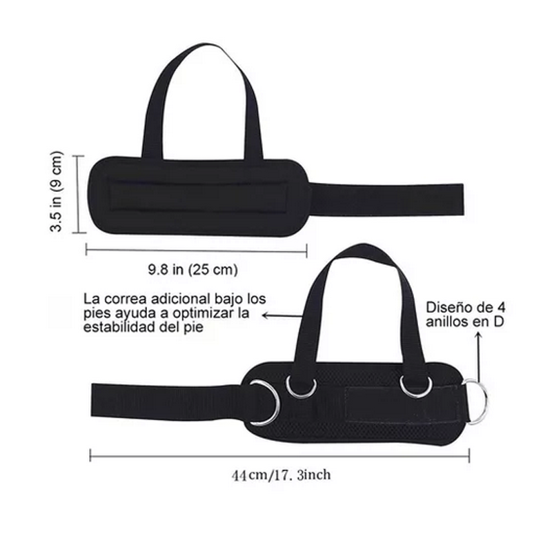 Par Grilletes Para Tobillo Con Talonera Gym .