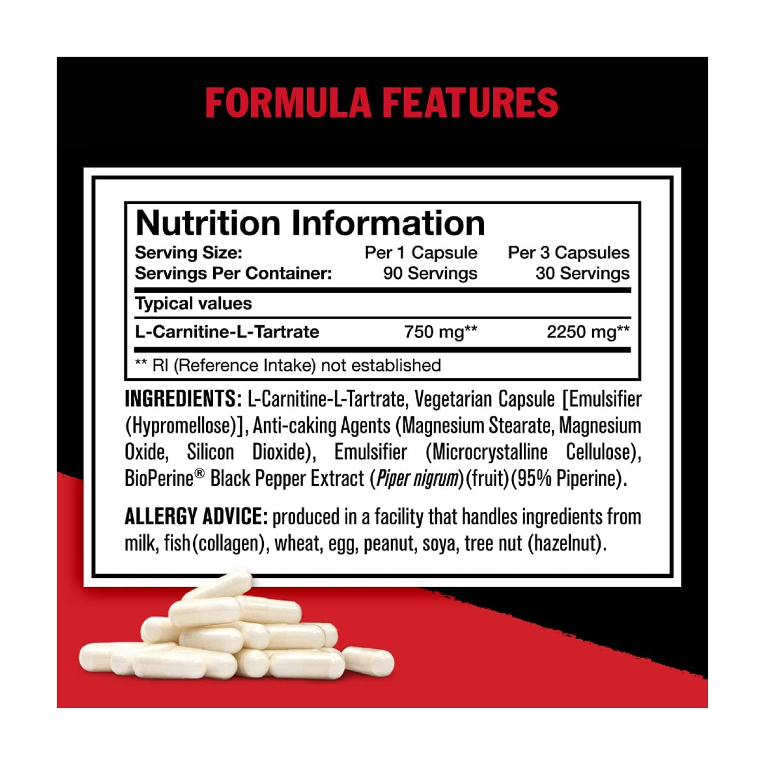 Carnitina Mutant Carnitine 750mg 90 caps