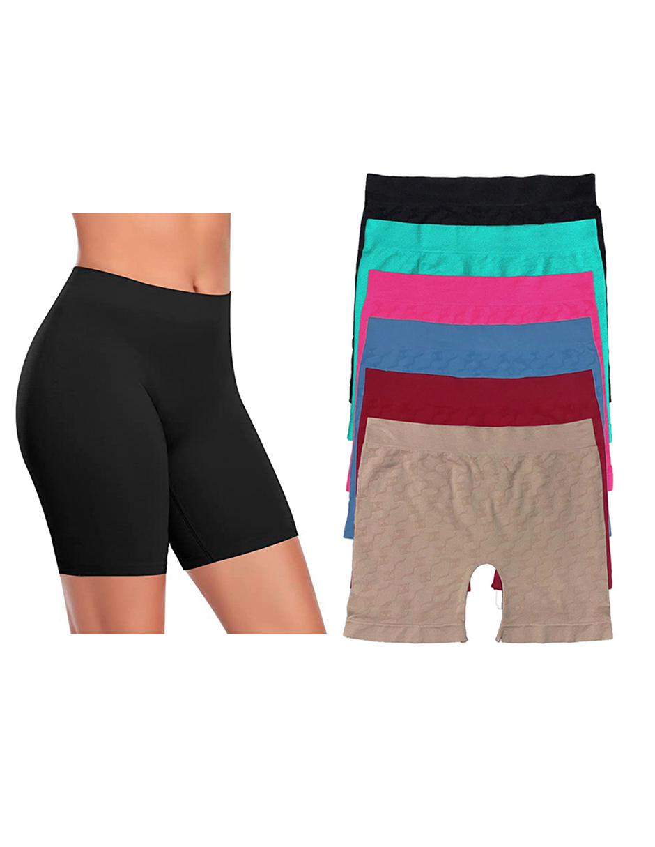 Paquete 6 Boxer Largo Mujer BLOOMER Tatys Fashion Pack Incluye 6 Diferentes Colores