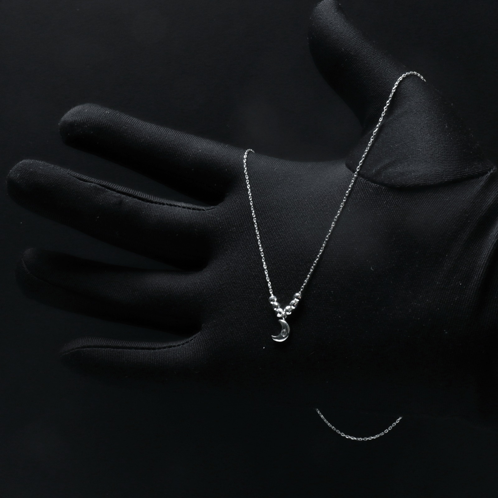 Collar Semanario Con Medalla / Dije Luna Plata Ley 925