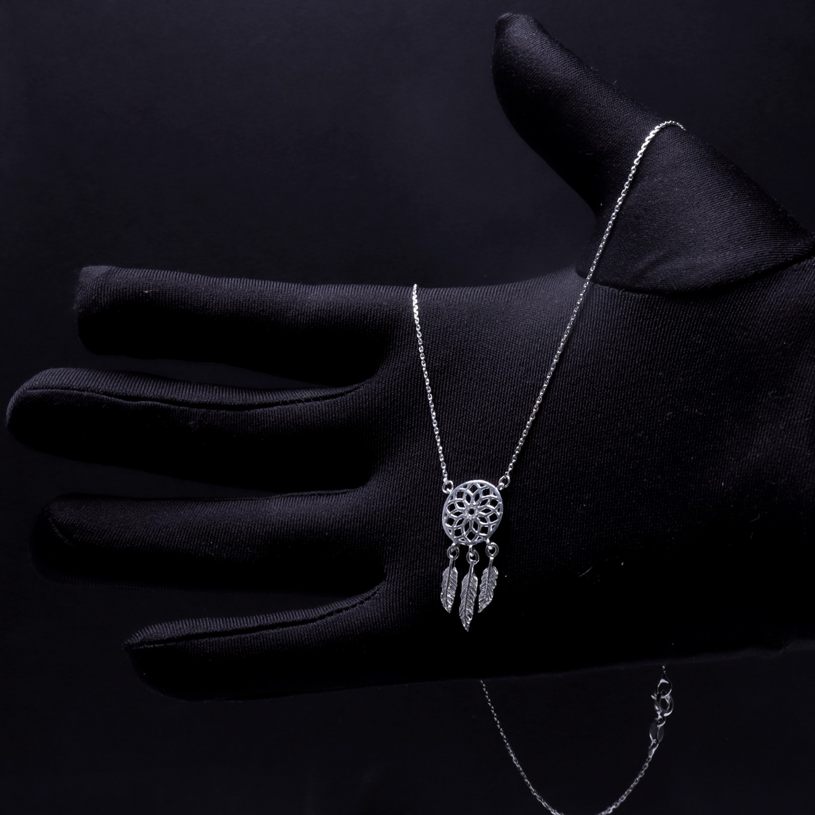 Collar Semanario Con Medalla Dije Atrapasueños Plata Ley 925