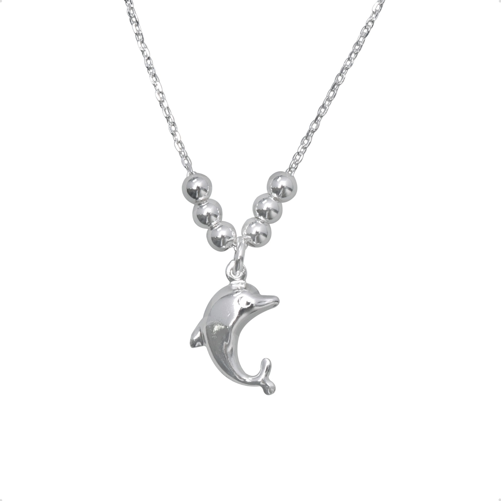 Collar Semanario Con Medalla / Dije Delfín Plata Ley 925