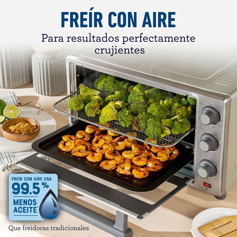 Horno Freidora De Aire Oster Tssttvls25 25 Lts 5 Funciones