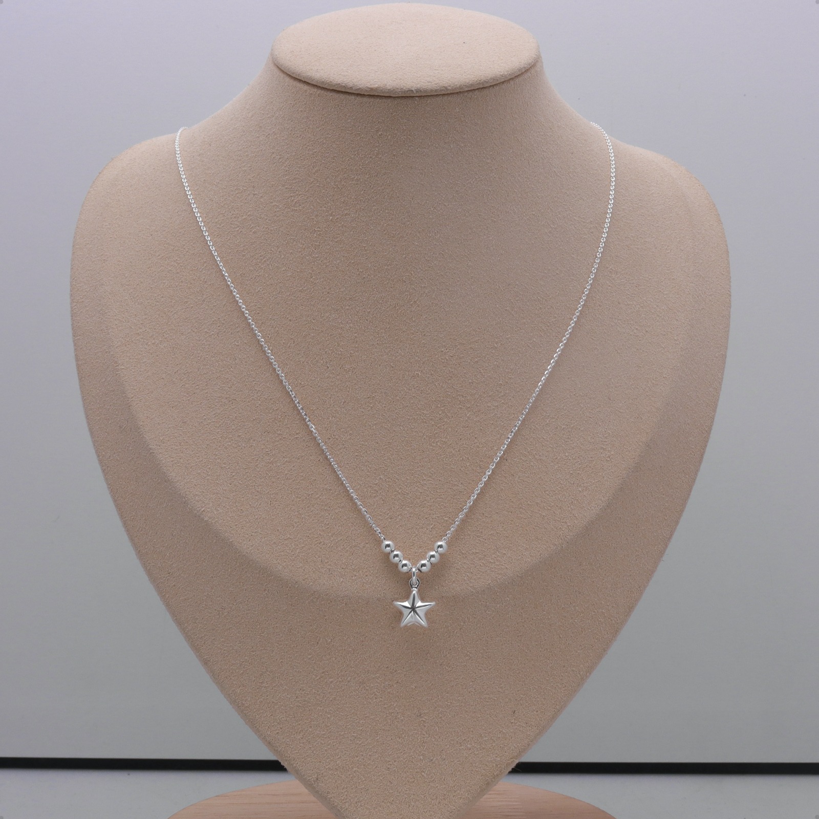 Collar Semanario Con Medalla / Dije Estrella Plata Ley 925