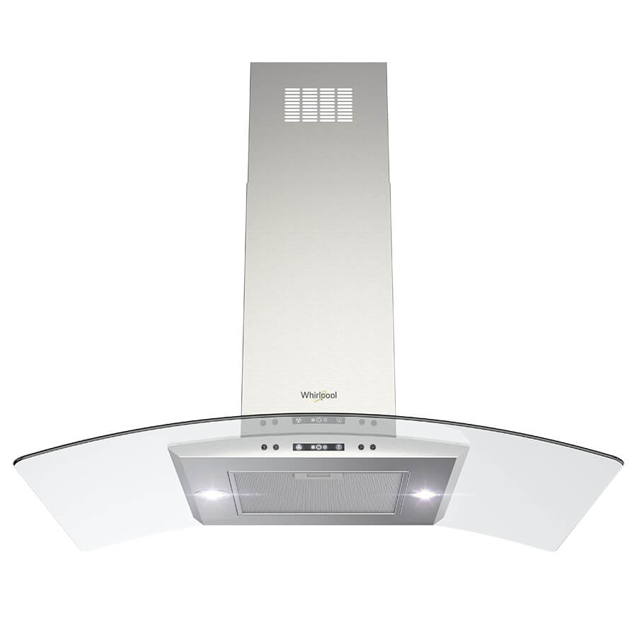 Campana Whirlpool de Isla 100 cm con vidrio Acero Inoxidable WHI9910S