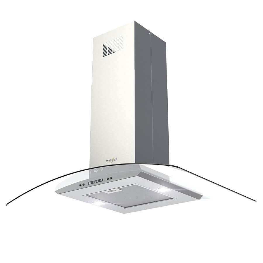Campana Whirlpool de Isla 100 cm con vidrio Acero Inoxidable WHI9910S