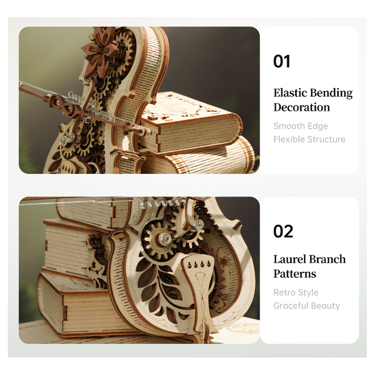 Rompecabezas 3D Madera Violonchelo Mágico AMK63.