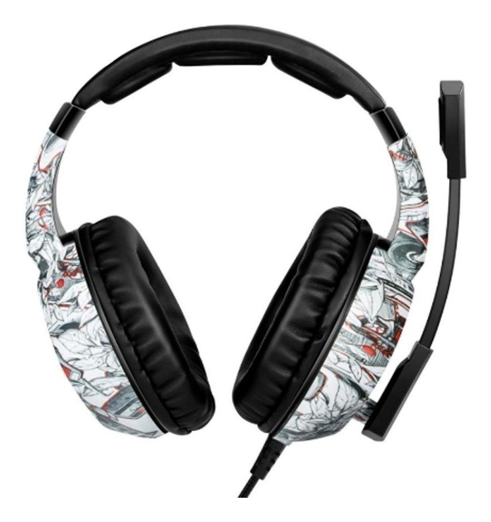 Audífonos gamer Onikuma K19 camuflaje blanco con luz rgb LED