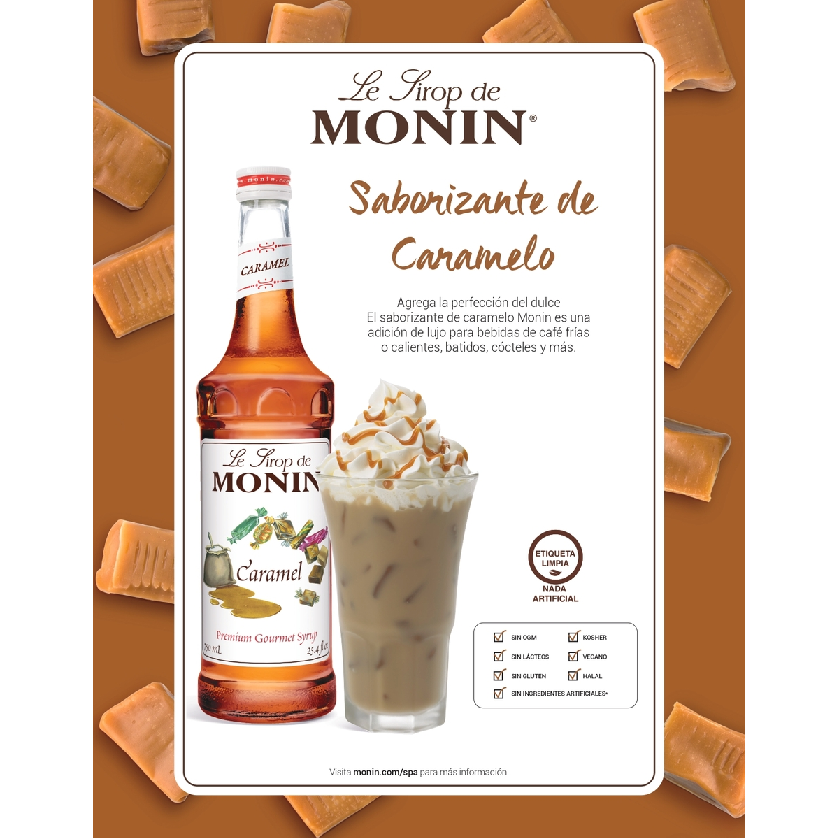 JARABE MONIN CARAMEL 750 ML 