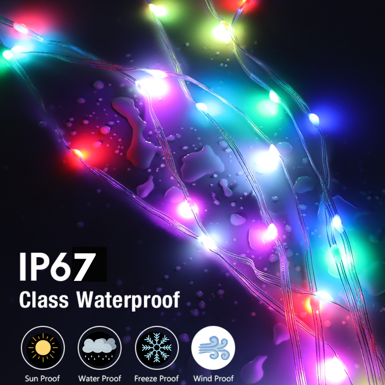 Serie de Luces Led con cubierta PVC Efecto Arcoiris RGBIC/RGBHUB10 metros 100 Leds luces decorativas