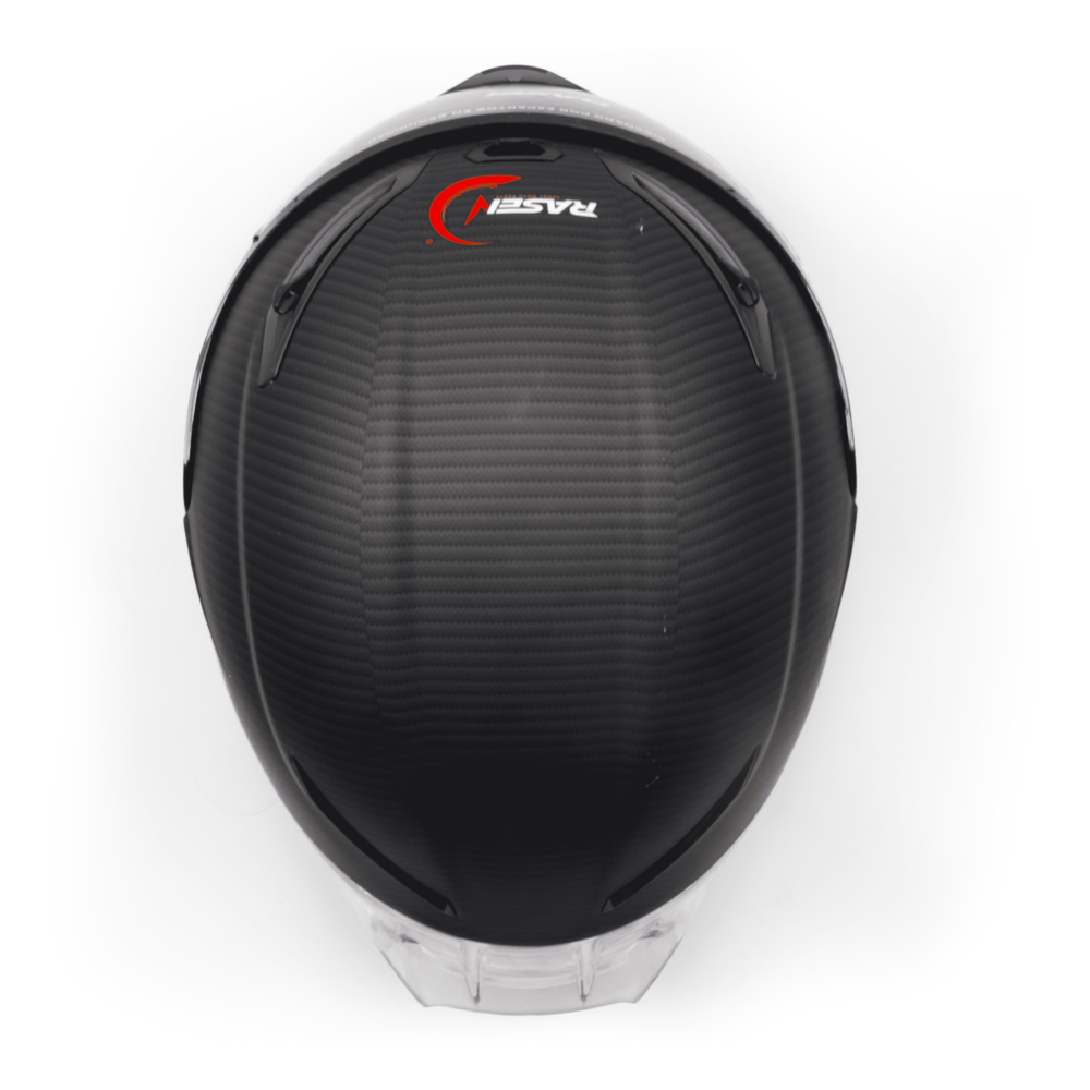 Casco para motocicleta cerrado RASEN Certificación DOT Fibra de carbono color Negro