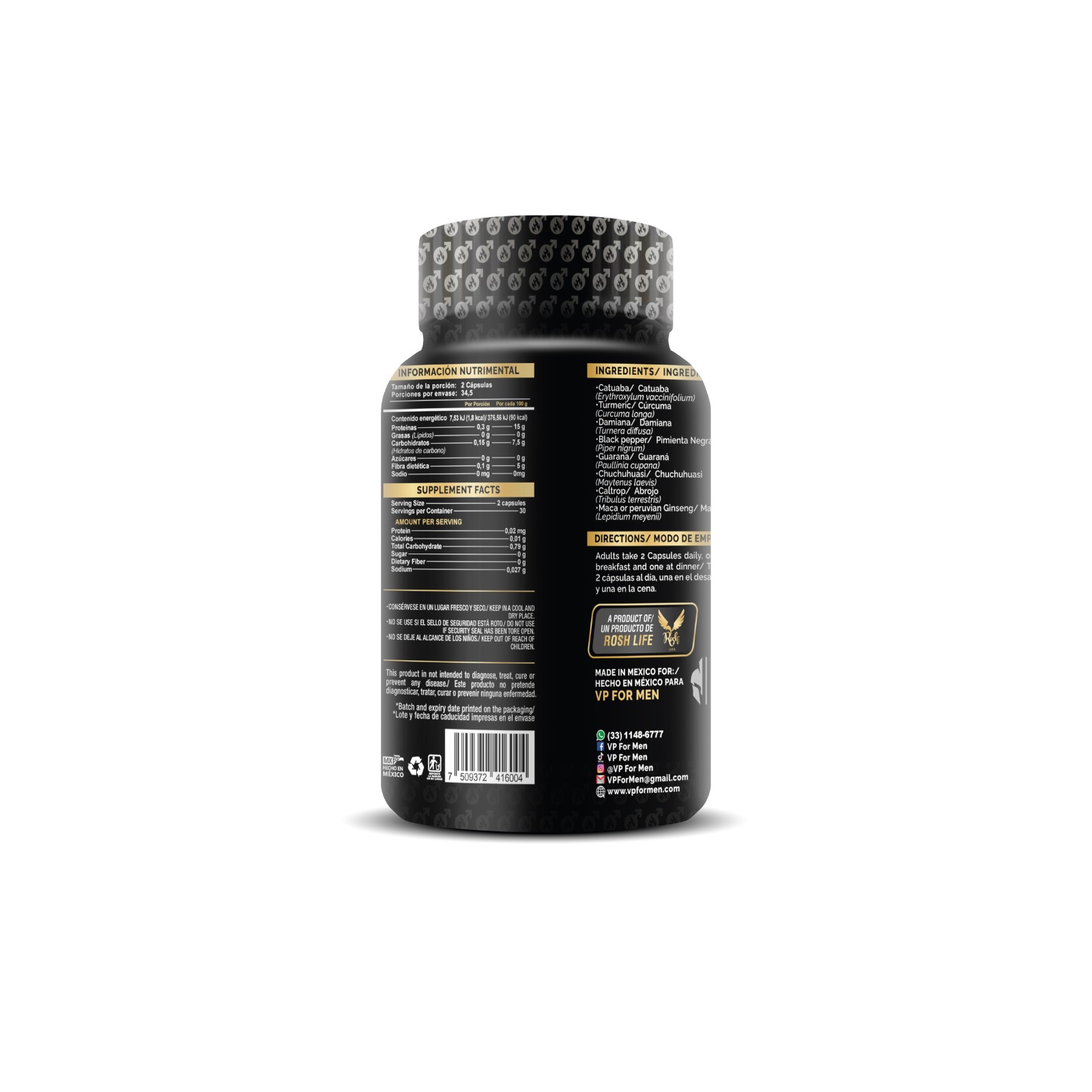 Vigorizante Masculino VP FOR MEN Próstata Sana 69 Cápsulas