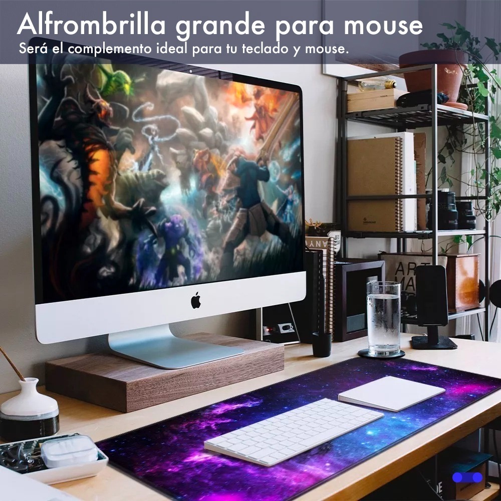 Pad Gamer Alfombrilla Ratón 80x30cm Profesional Galaxia