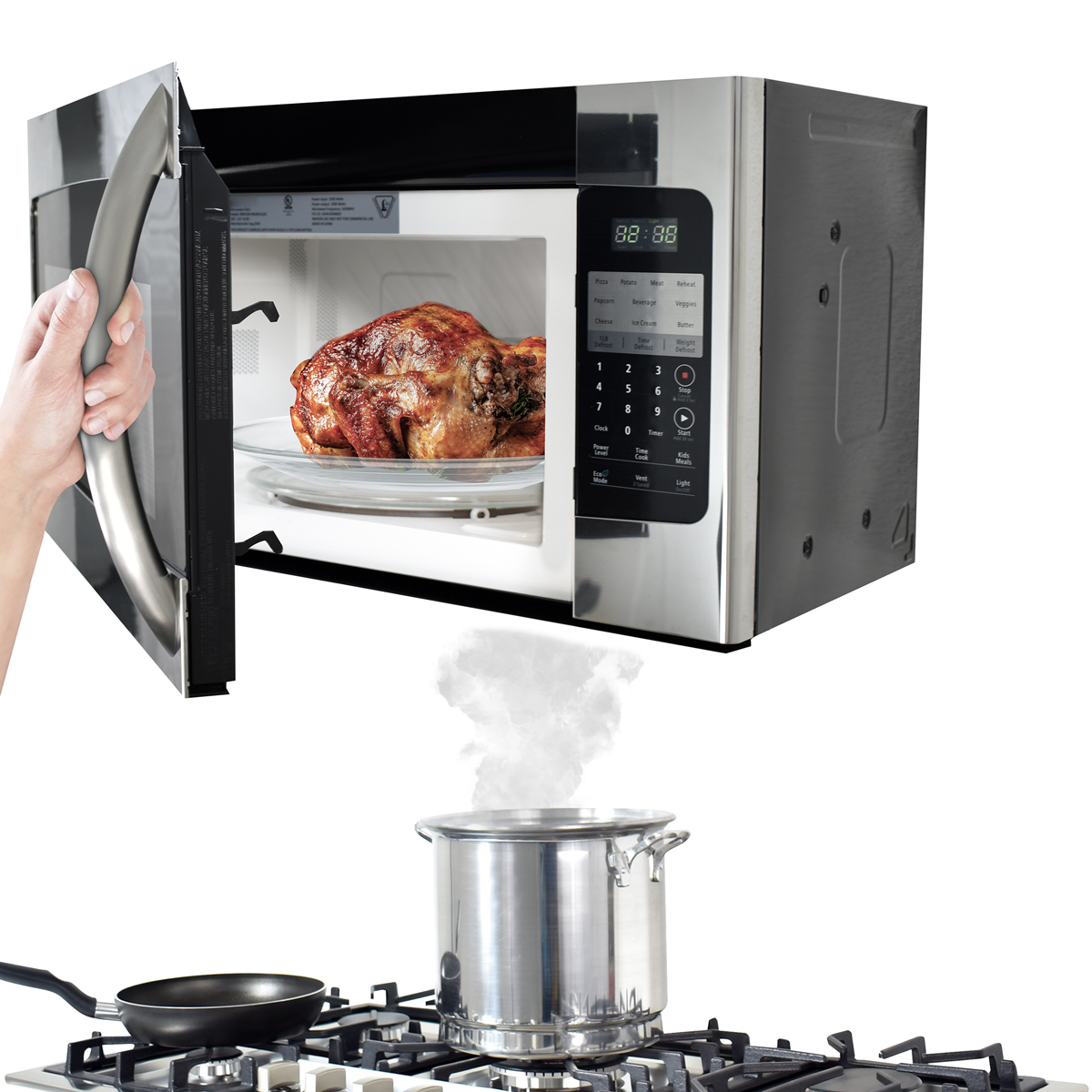 Horno De Microondas Con Campana Extractora Supra De 76 Cm