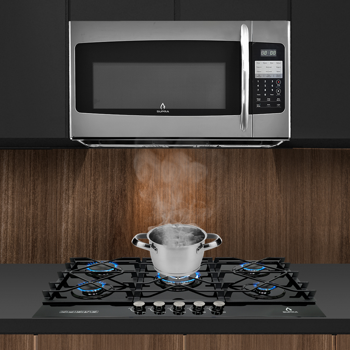 Horno De Microondas Con Campana Extractora Supra De 76 Cm