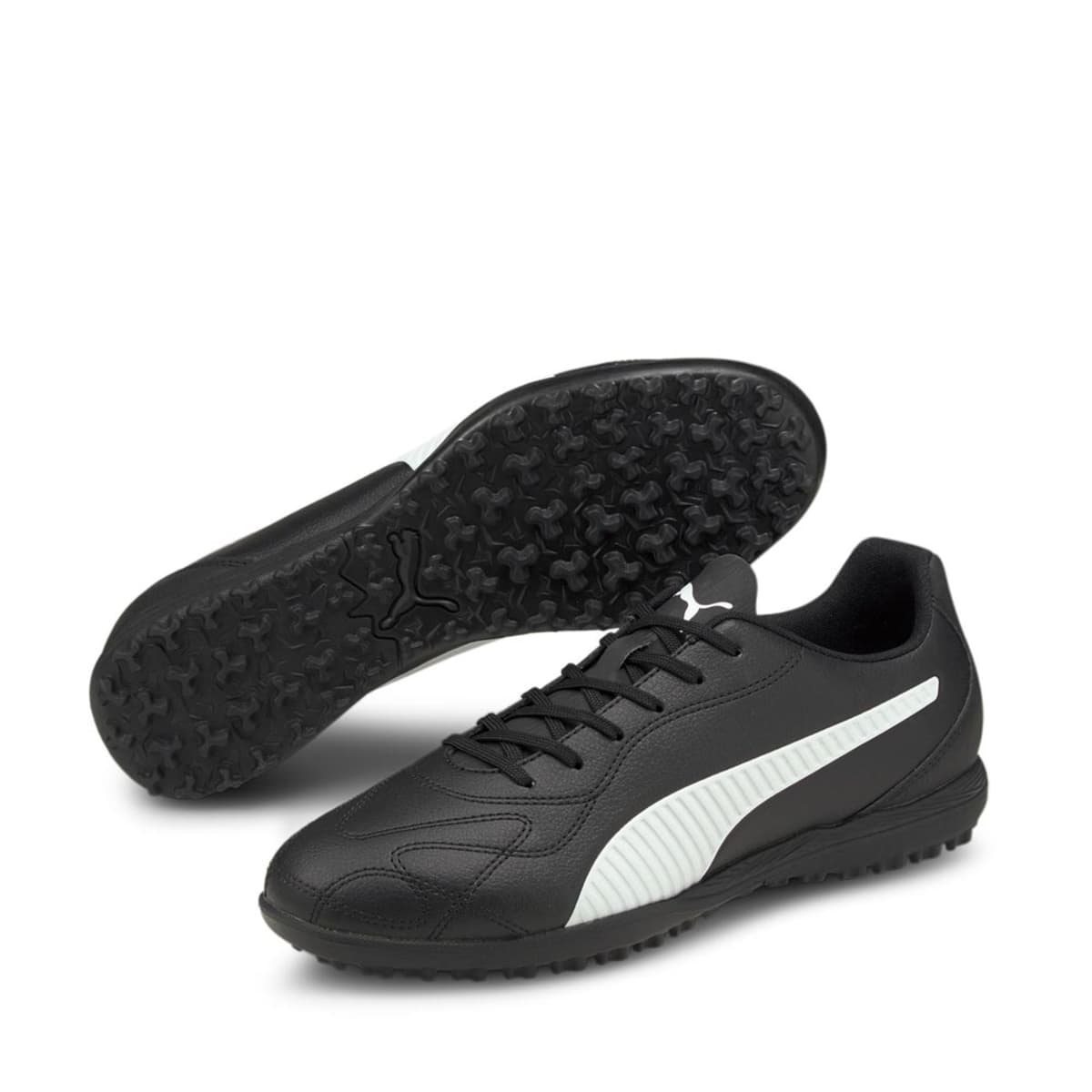 Tenis de fútbol Puma Monarch Ii Tt blanco con negro, mod. 1024961