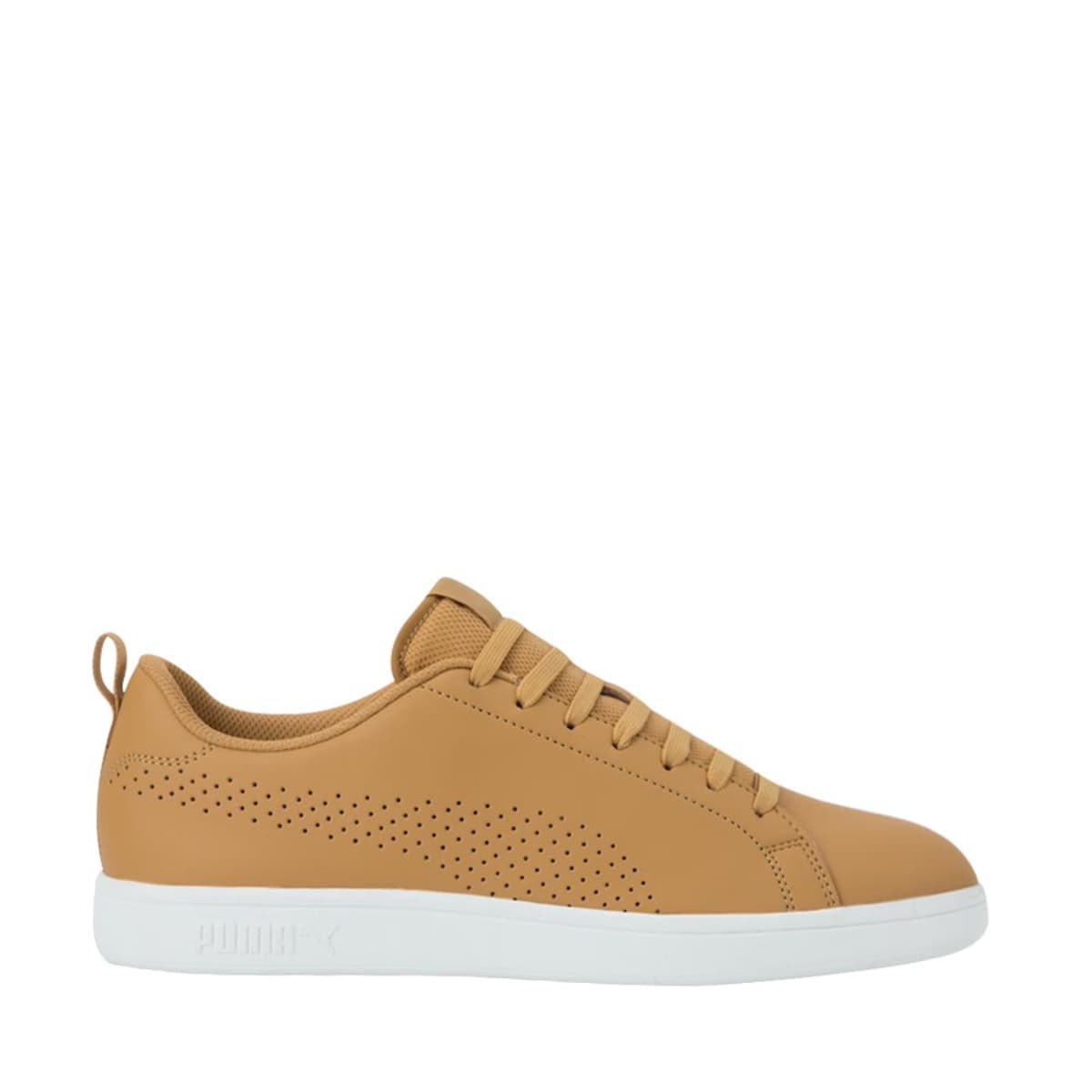 Tenis casual Smash Ace color café para hombre con agujeta, marca Puma, mod. 1034543