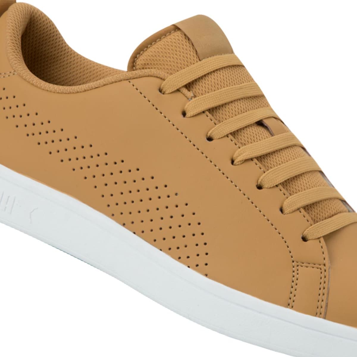 Tenis casual Smash Ace color café para hombre con agujeta, marca Puma, mod. 1034543