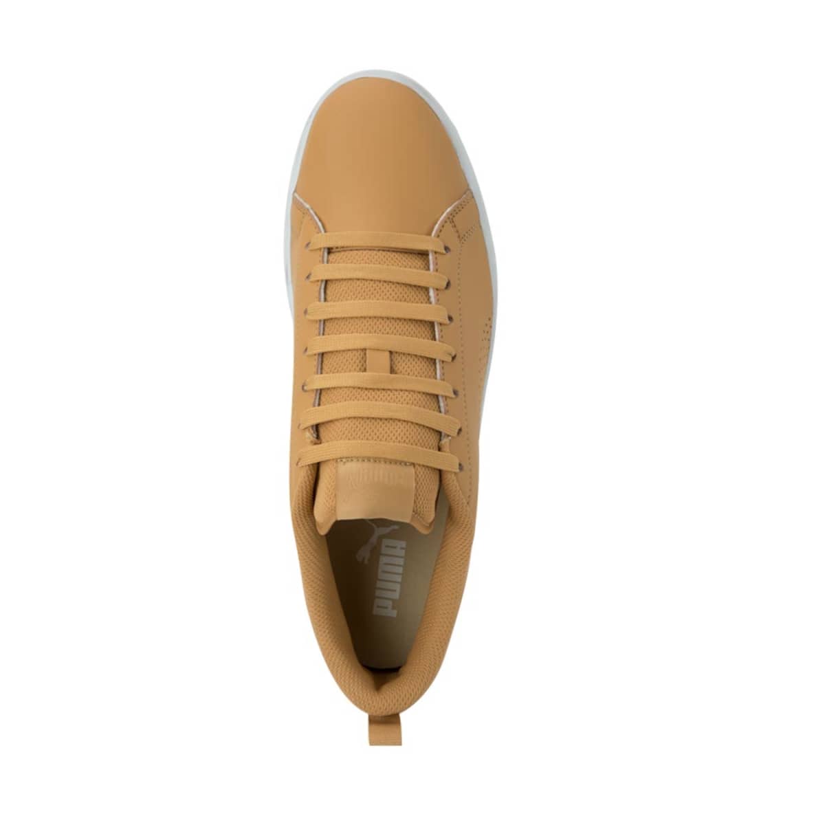 Tenis casual Smash Ace color café para hombre con agujeta, marca Puma, mod. 1034543
