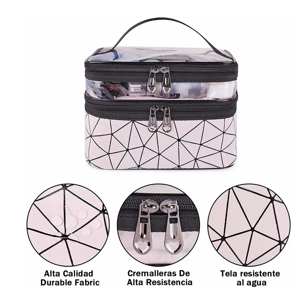 Bolsas De Maquillaje,bolsa De Cosméticos De Viaje Portátil Rosa Claro