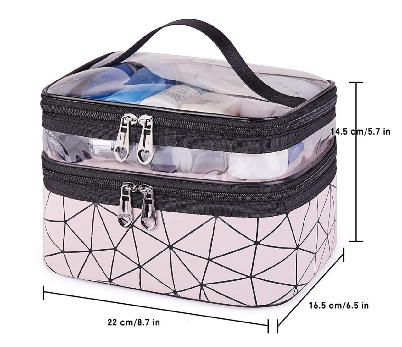 Bolsas De Maquillaje,bolsa De Cosméticos De Viaje Portátil Rosa Claro