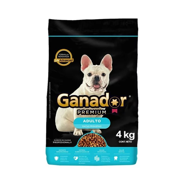 Ganador Premium Para Perro Adulto De Raza Pequeña En Bolsa De 4kg