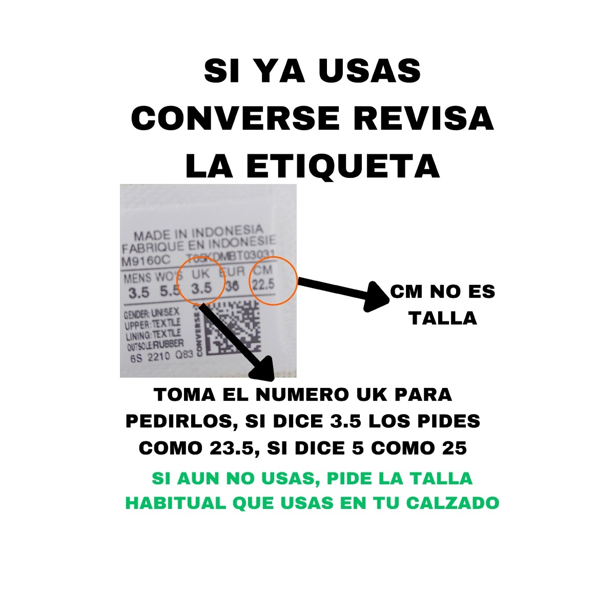 tenis converse talla 25